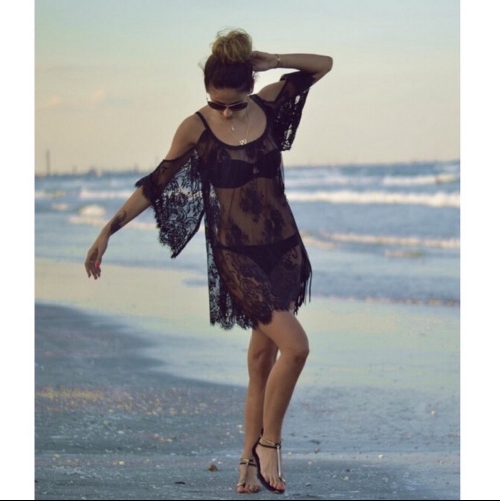 BLACK SWIM COVERUP - Picture 2 of 4